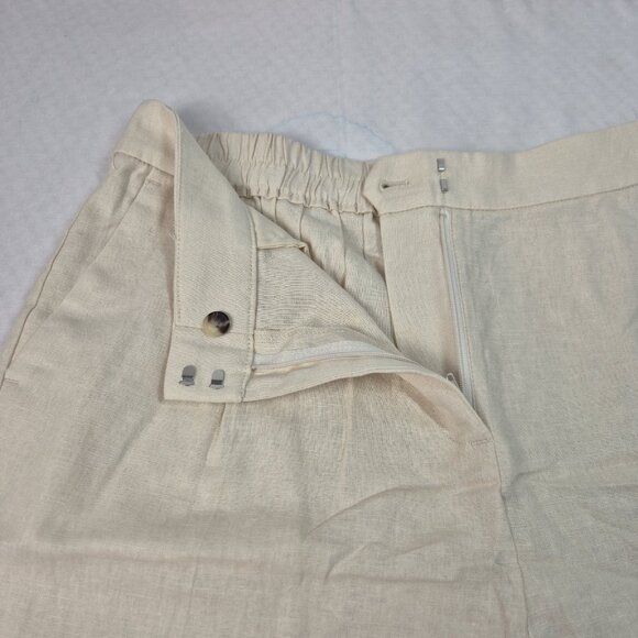 J.Crew Women's Shorts Size 14 Beige Linen Blend  (55) - Picture 4 of 11